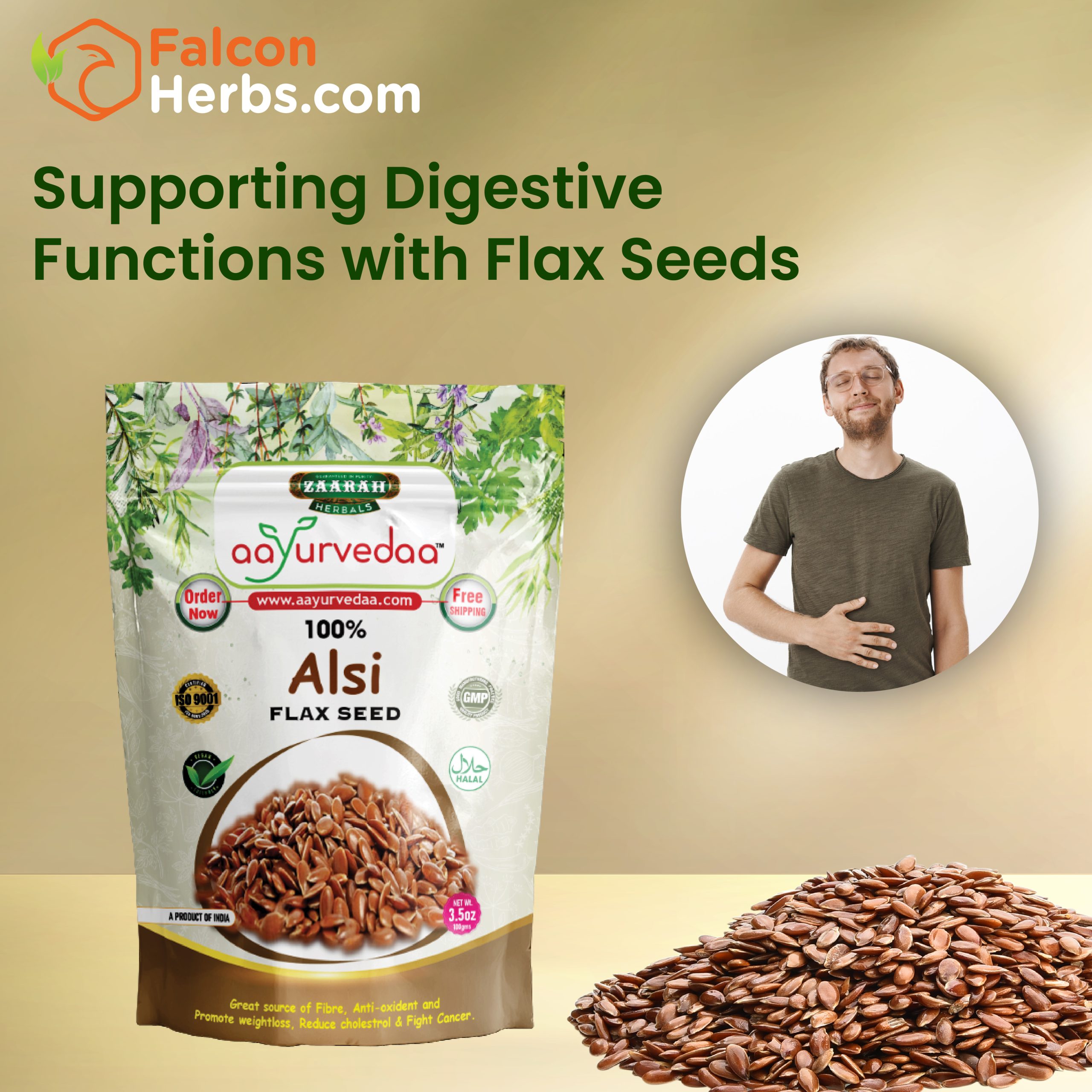 Improve Cholesterol and Digestion with Aayuveda Alsi Flax Seed